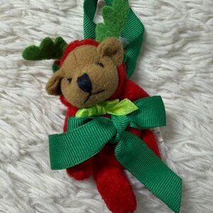 Vintage Reindeer Onesie Baby Bear Ornament